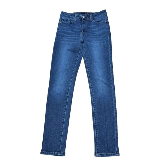 KANCAN SKINNY LEG LINED JEANS SIZE 7 MEDIUM RINSE STRETCH STYLE No 7248SD WOMENS - Picture 1 of 4